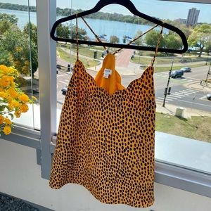 Spaghetti strap scalloped neckline tank